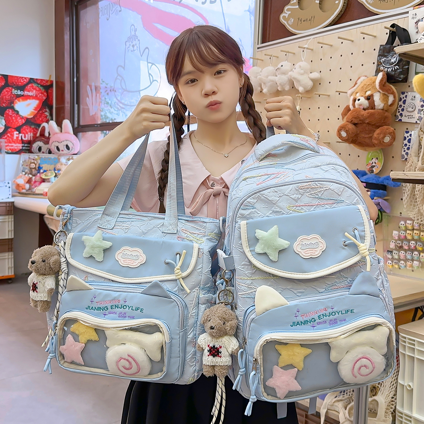 高颜值书包女初中生大容量