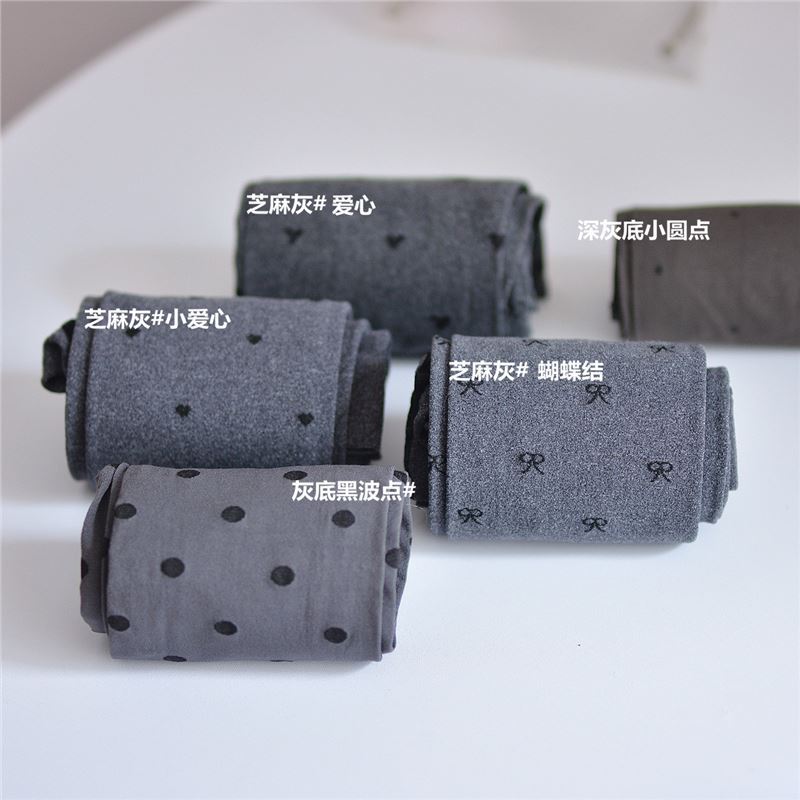 灰色波点丝袜春夏点点高透超薄爱心圆点天鹅绒秋冬春夏浅黑高级感