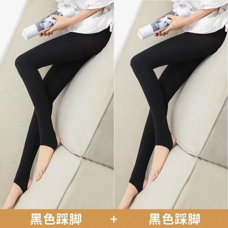 春秋冬中厚薄绒打底裤女外穿龙爪毛肤色瘦腿袜光腿保暖神器假透肉