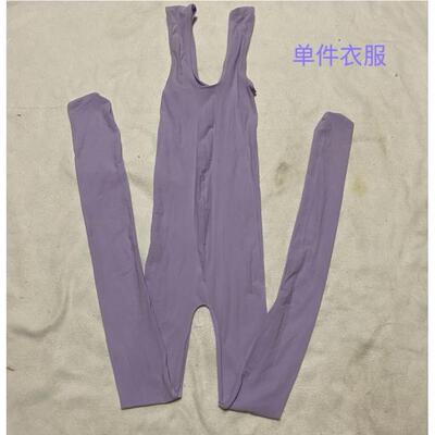 无缝超薄透明丝袜背心连身衣情侣