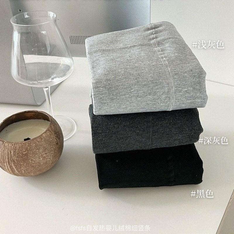 云朵棉细条miu风秋冬外穿连裤袜女 黑色显瘦春秋灰色打底裤袜