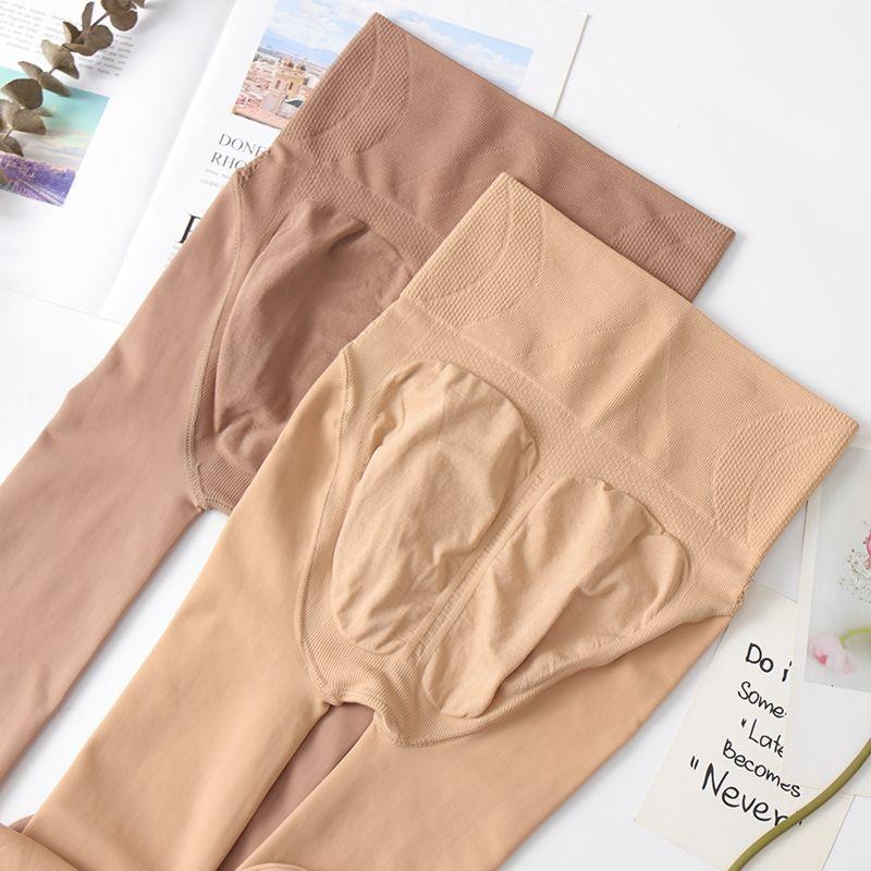 钢丝袜女薄款秋季连裤袜中厚肤色光腿神器春秋款深肤肉色打底裤冬