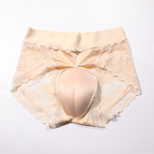 内裤 爆款 伪娘男女变装 三角裤 低腰性感蕾丝丰假隐藏jj内裤