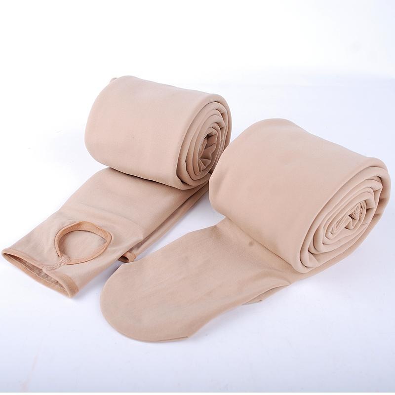 秋冬新娘结婚女大红色肤色加厚加绒踩脚外穿连脚保暖打底裤连裤袜