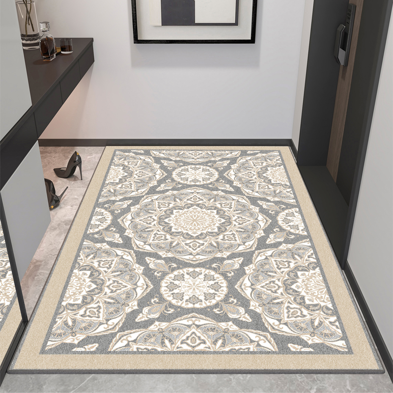 进门地垫入户门垫家用门口防滑地毯新款纯色渐变风可裁剪玄关脚垫