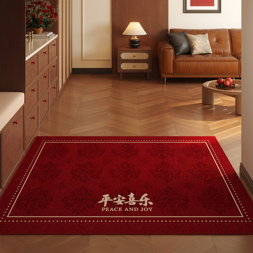 入户门地垫耐脏免洗喜庆红色高级感玄关地垫门外室外门垫进门地垫