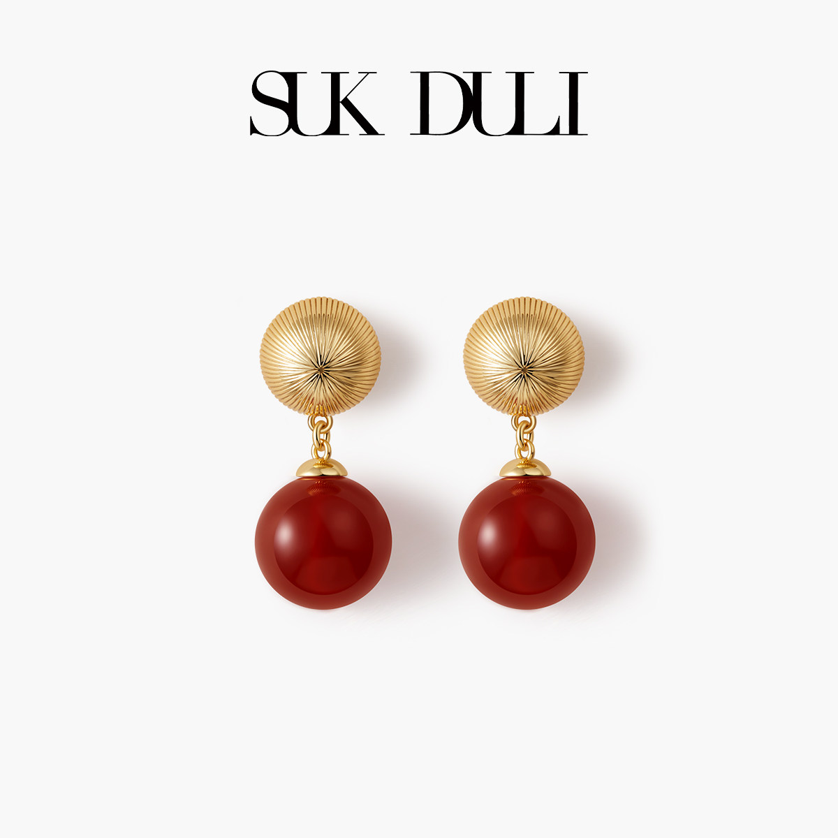 SUK DULI/苏克都哩红韵耳饰时尚个性小众原创设计新年红运系列