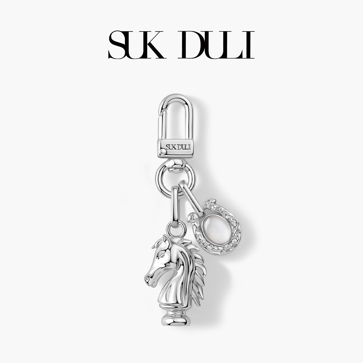 SUK DULI/苏克都哩骑士马项坠银色挂坠铜合金轻奢时尚个性