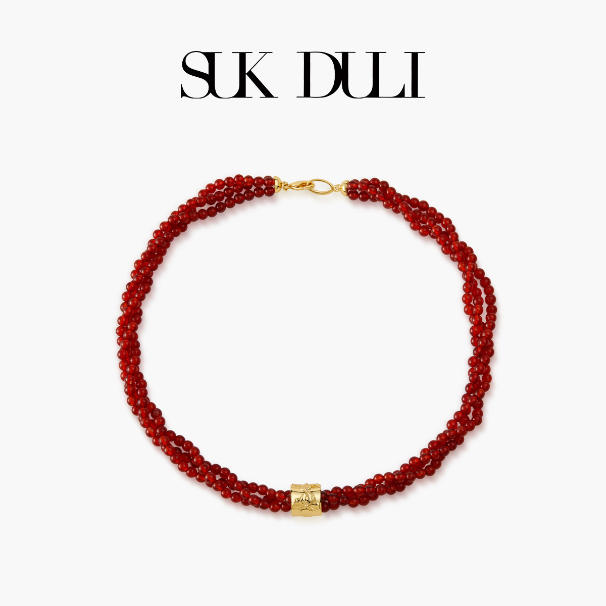 SUK DULI/苏克都哩繁花红玛瑙项链时尚个性小众百搭原创设计