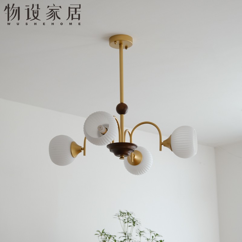 物设日式客厅灯主吊灯复古餐厅灯中古法式复古吸顶卧室新款灯具