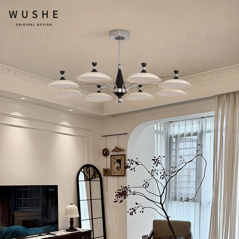 法式中古风客厅主灯吊灯设计师艺术高级感法式大厅灯超亮全屋灯具