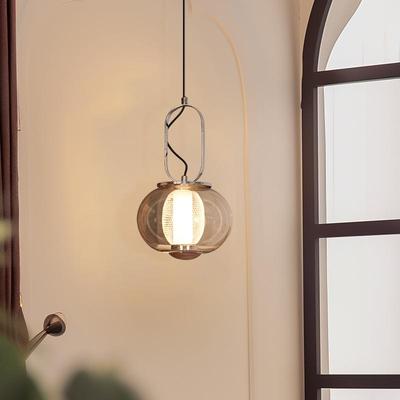 云蝶新款法式中古卧室床头小吊灯复古美式设计师吧台单头吊线灯具