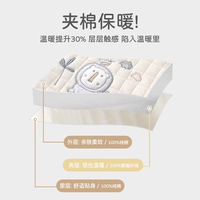 新款婴儿a类纯棉夹棉连体衣春秋初生宝宝春秋保暖打底外穿长爬衣