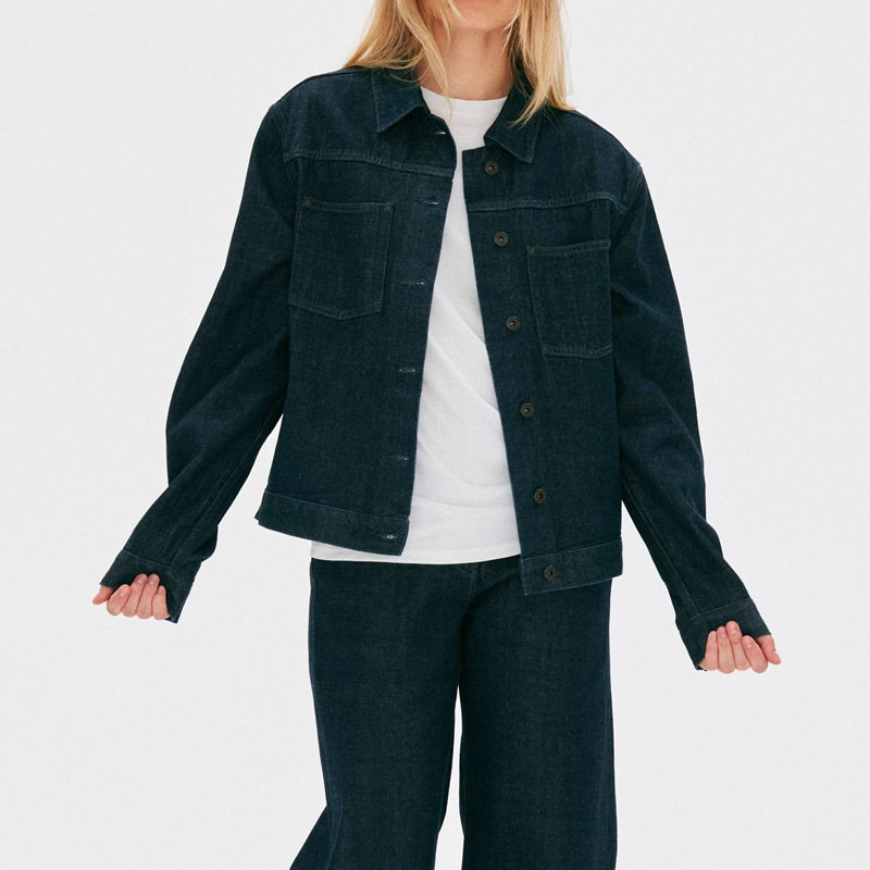 alright赤耳丹宁原牛宽松廓形牛仔外套 显瘦短款外套女牛仔上衣潮