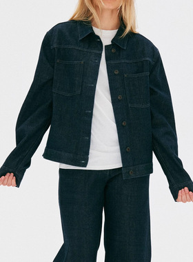 alright赤耳丹宁原牛宽松廓形牛仔外套 显瘦短款外套女牛仔上衣潮