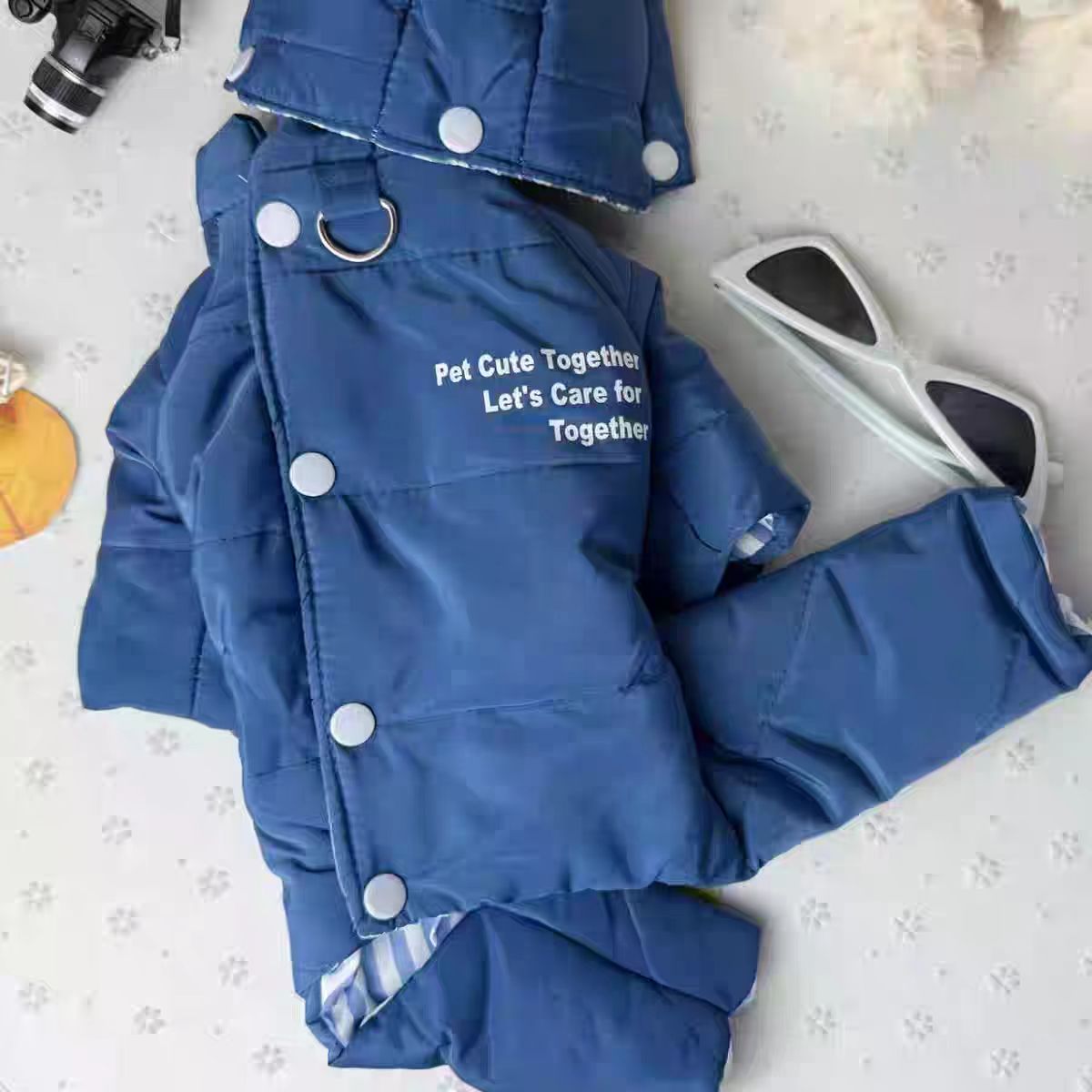 宠物公狗装母狗装棉服加厚保暖泰迪比熊狗衣服网红保暖冬装