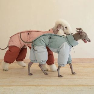 25年中型犬灵提惠比特高领棉衣宠物狗狗秋冬衣服保暖防风生态棉服