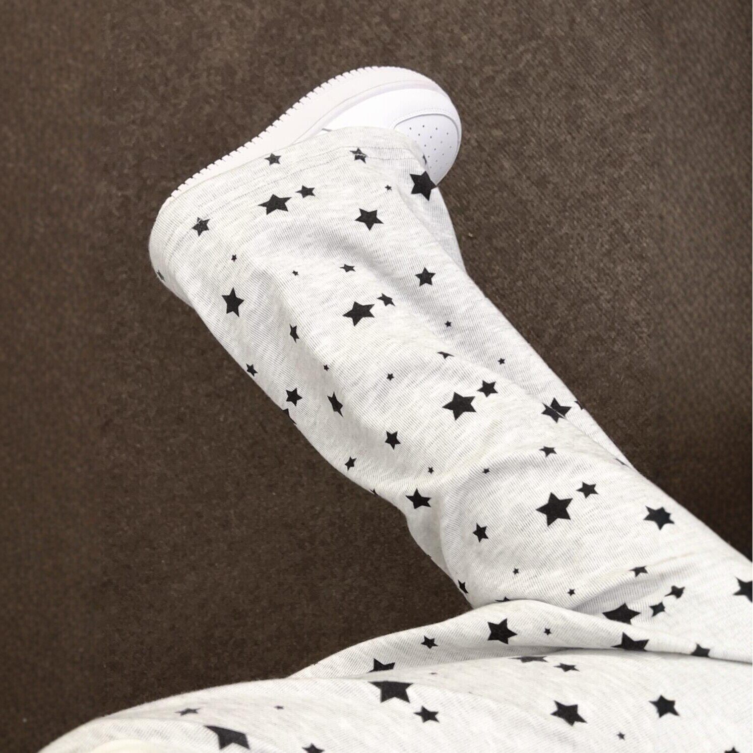 星星糯米裤遛弯裤子睡裤春夏宽松bf慵懒风休闲阔腿裤垂感毛巾裤子