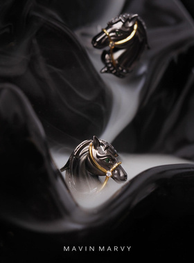 MAVIN MARVY 18K金袖扣男士时尚设计感袖钉轻奢高级法式衬衫袖扣