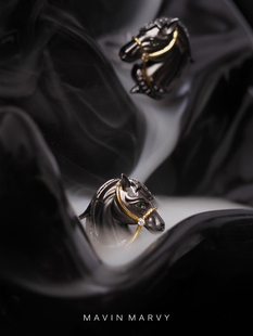 扣男士 时尚 袖 MARVY 扣 衬衫 18K金袖 钉轻奢高级法式 MAVIN 设计感袖