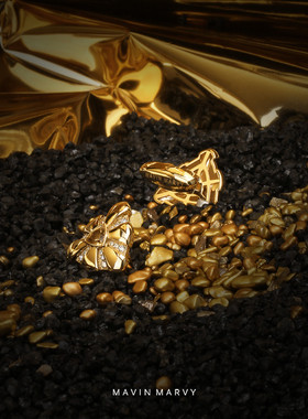 MavinMarvy原创五行系列-金袖扣18K金高档礼物法式衬衫袖钉礼盒装