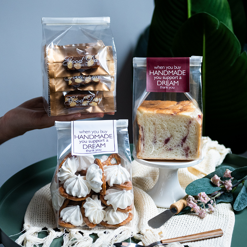 吐司包装袋自封铁丝牛角包西点袋