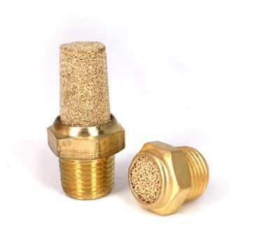 气动接头平头电磁阀消声器BSL-01寸/2分长头塑料消音器静音器堵头