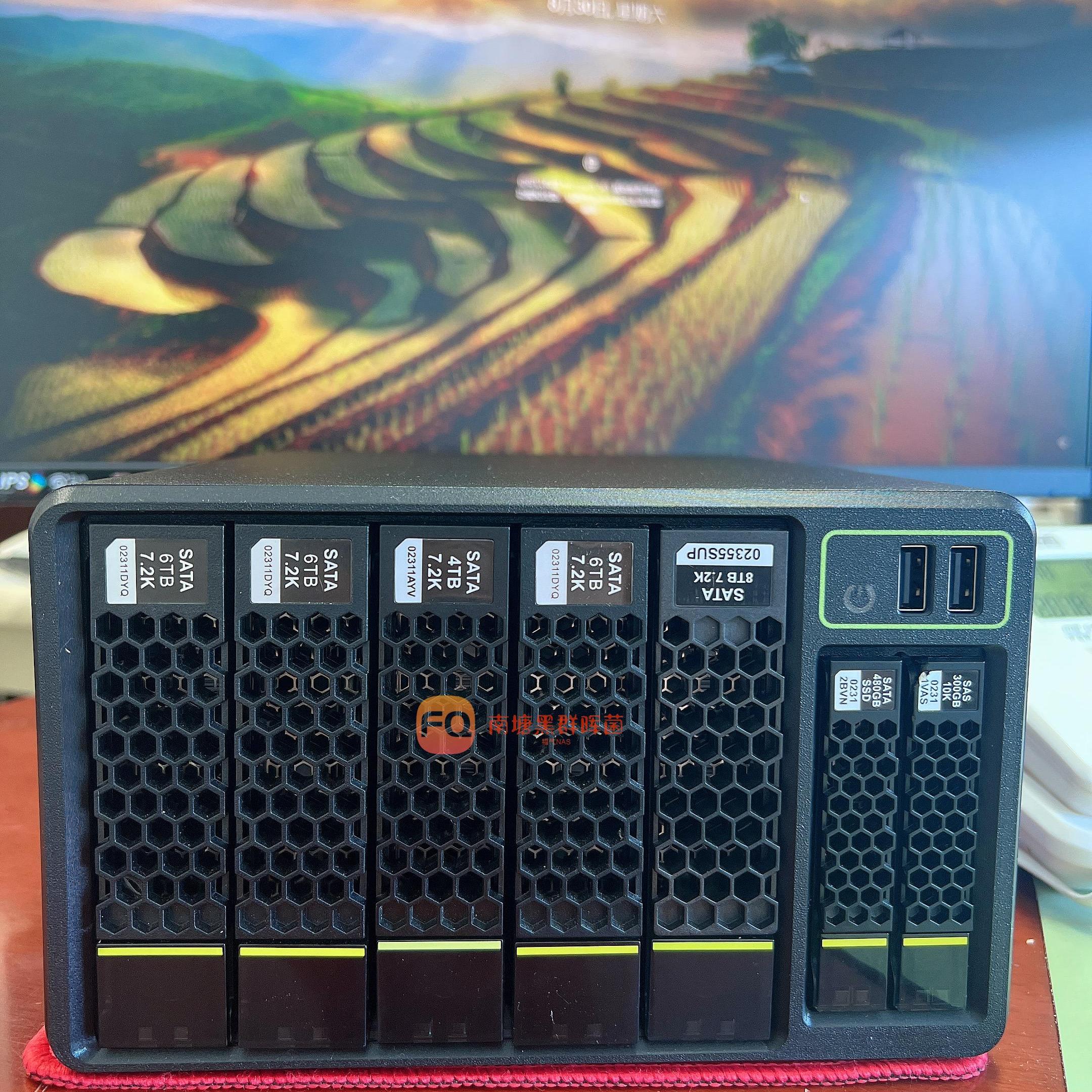 5盘位定制NAS铝合金机箱 黑群晖飞牛fnos DDR4多盘位机箱