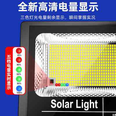 太阳能灯户外庭院灯新款家用投光灯一拖二大功率超亮照明防水路灯