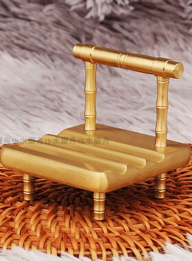 纯铜个性创意小椅子摆件手机支架