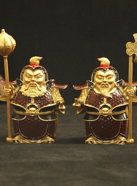 Q版新中式护宅门神哼哈二将摆件