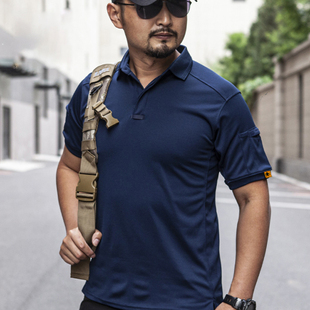 夏季 上衣男女户外教官战术训练服 coolmax速干衣T恤POLO衫 翻领短袖