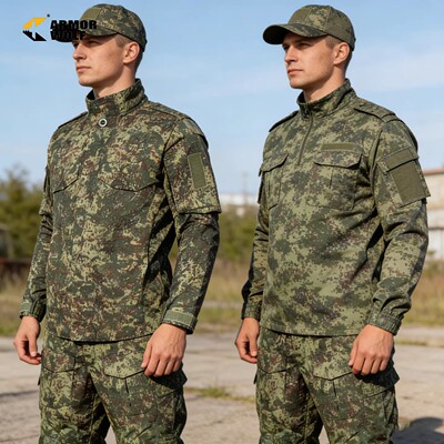 新款户外俄罗斯迷彩服三件套装
