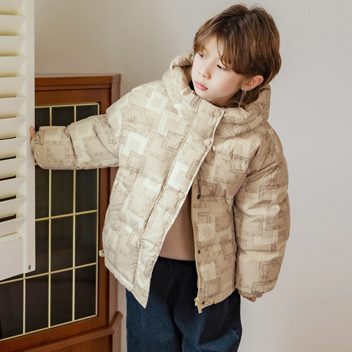 男童羽绒服短款2025冬季新款加厚儿童羽绒服外套中大童装H4282