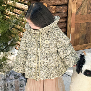 外套90绒H4202 儿童羽绒服中小童装 女宝宝羽绒服加厚2025冬季 新款