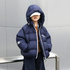 儿童羽绒服短款连帽2024冬季新款小中大童亲子装男童羽绒服23963