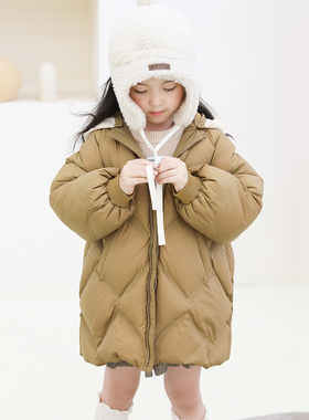 女童羽绒服中长款加厚2024冬季新款亲子童装儿童羽绒服90绒23208