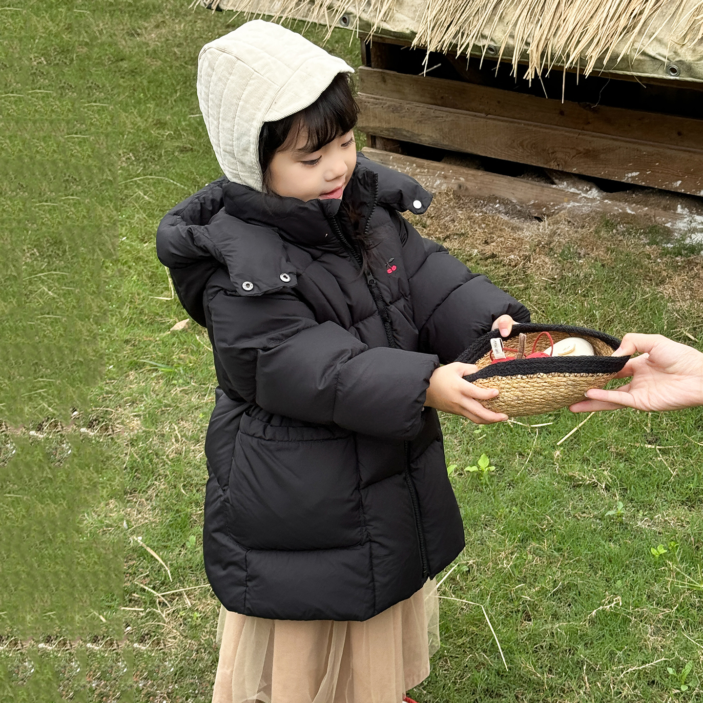 女童羽绒服中长款2025冬季新款加厚宝宝羽绒服中小童装外套C4102