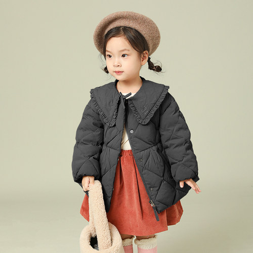 宝宝中长款女童裙型羽绒服