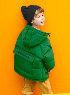 冬季新款小童宝宝羽绒服儿童羽绒服男外套上衣童装90白鸭绒21809