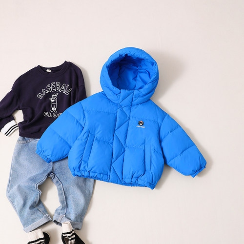 女童短款加厚羽绒服90绒