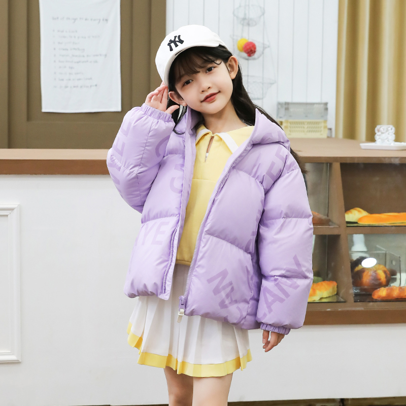 女童羽绒服短款2024冬季新款小童中大儿童羽绒服90绒亲子装23160