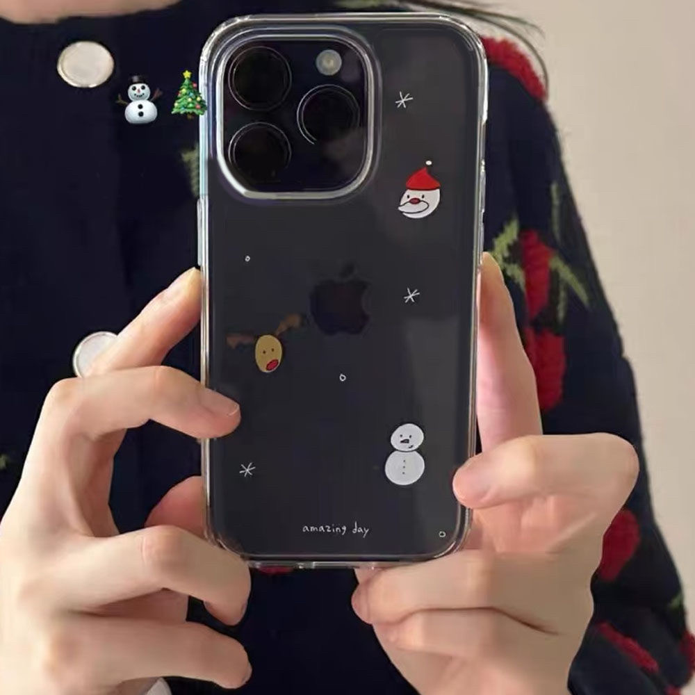 韩国ins麋鹿雪人iPhone16promax适用17苹果手机壳14软壳11少女12