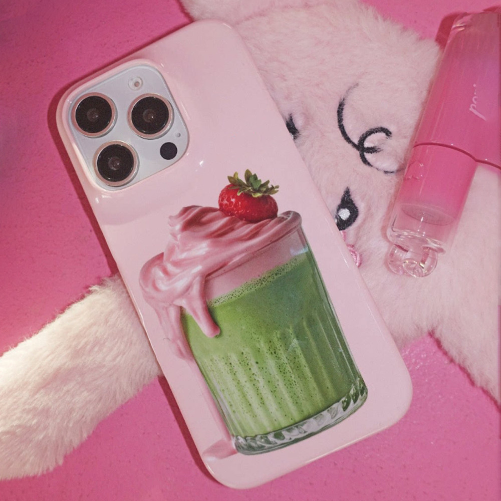 ins韩国草莓抹茶手机壳17适用iphone17promax苹果16手机壳14promax甜美高级11少女心13亮面17少女心