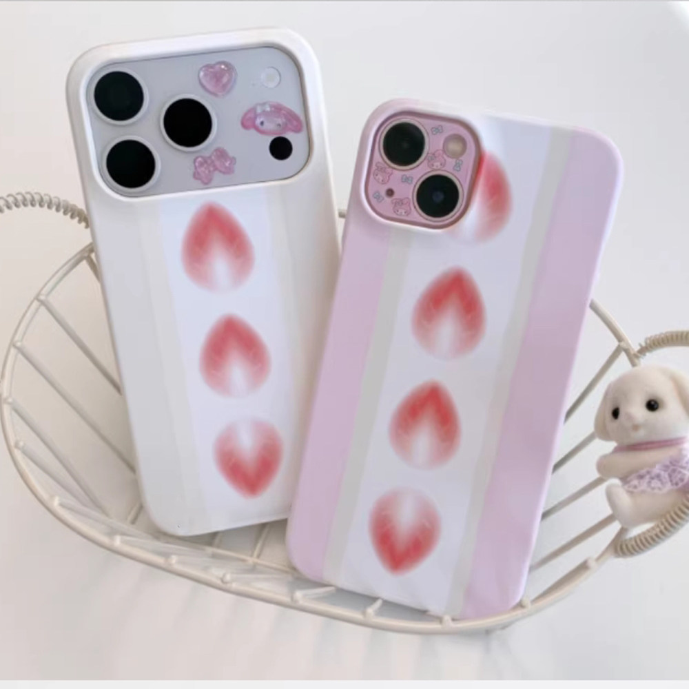 韩国奶油草莓16promax适用苹果17pro手机壳15小众iPhone14日韩15promax新款12菲林13少女心11