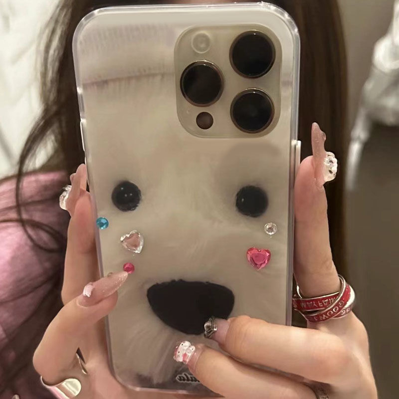 卡通ins可爱西高地iPhone15promax软12苹果14适用13手机壳11女XR