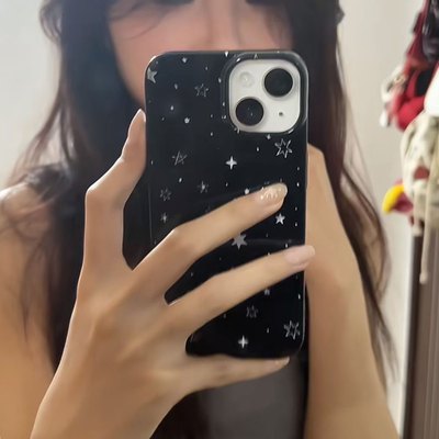 潮酷y2k满屏星星12适用iPhone15软壳14苹果XS小众11手机壳13女8