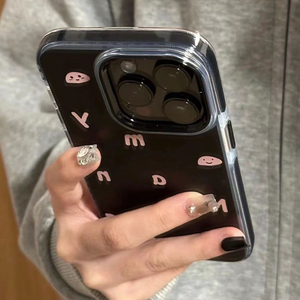 ins风粉可爱字母12适用iPhone14苹果15pro手机壳13全包11女XR简约