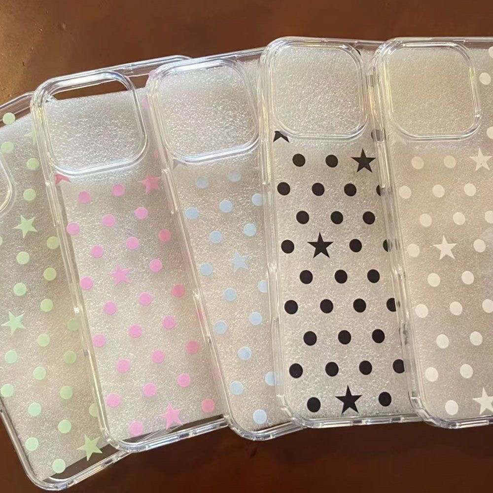 韩国ins波点星星iPhone16promax软壳12苹果15适用13手机壳11女14新款16小众15pro全包防摔xr保护套