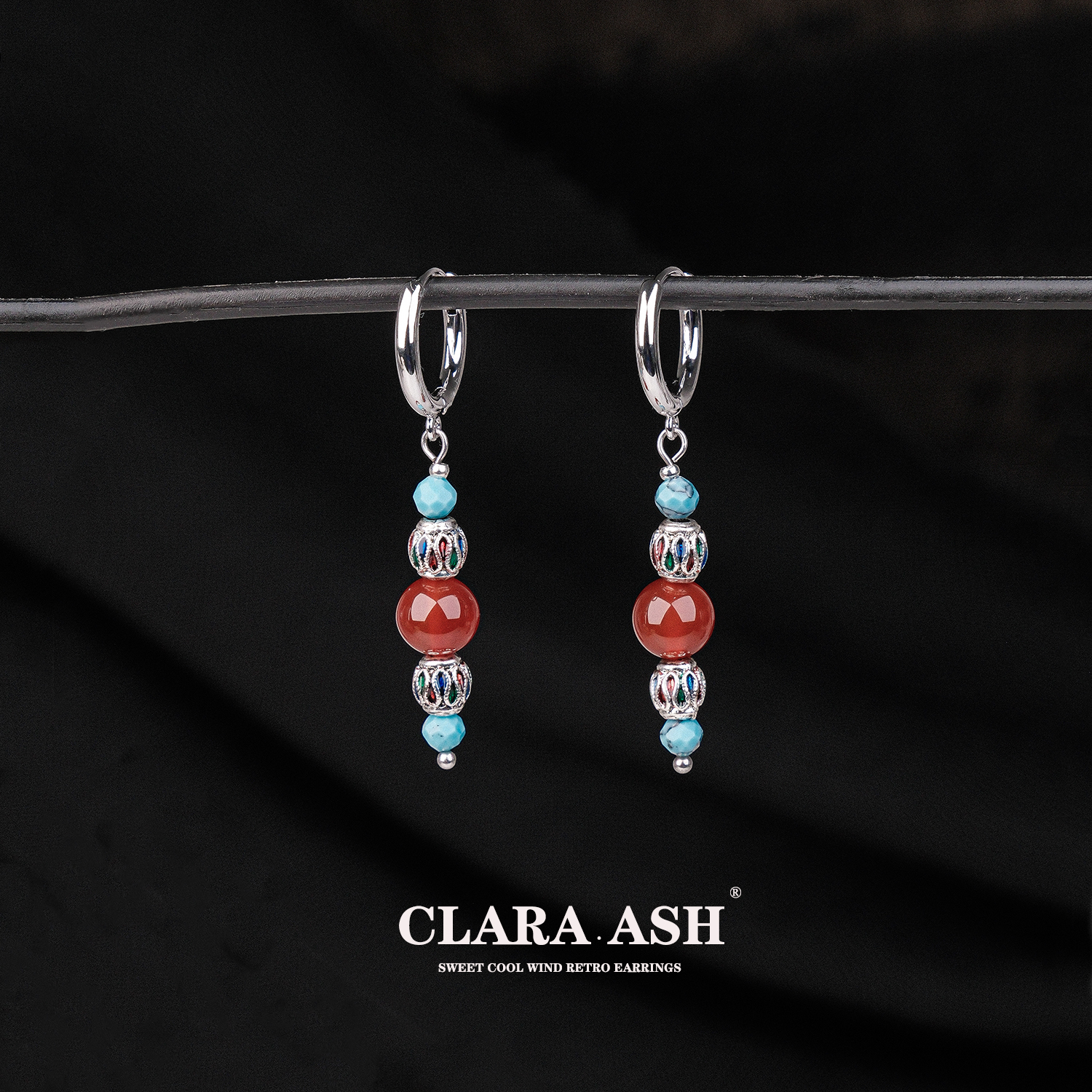 复古撞色耳饰|藏式民族风